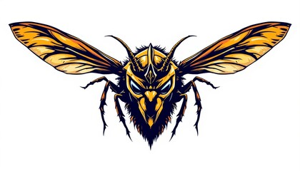 Obraz premium Fierce Wasp Illustration Vector Graphic Design