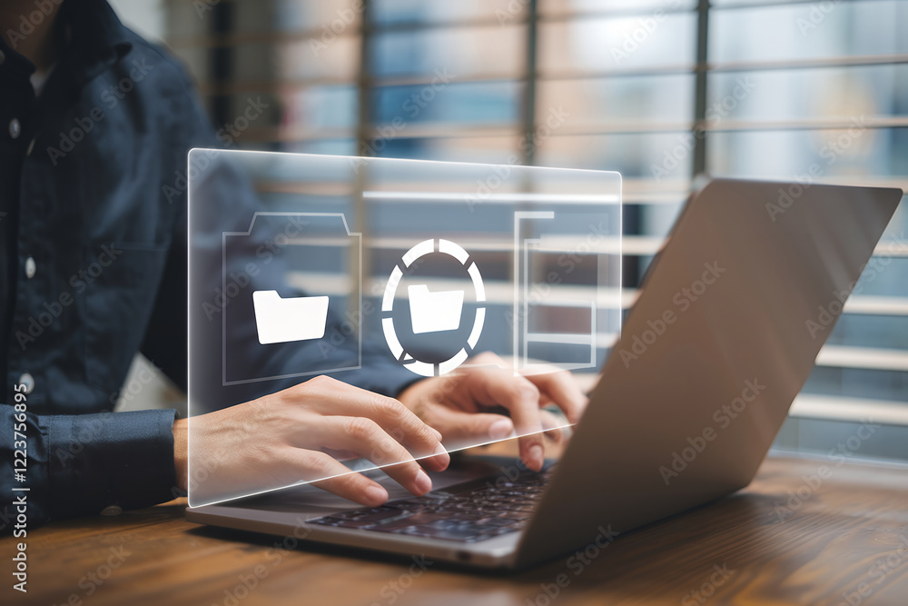 Poster Streamline Your Workflow: Secure Cloud Data Exchange & File Management Solutions for Enhanced Business Efficiency. Boost Productivity with Advanced Digital File