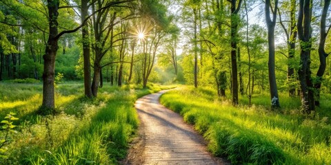 Sunlit Forest Path