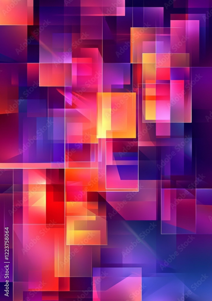 Wall mural a textured modern abstract illustration with a triangle graphic pattern, designed as a geometric tem