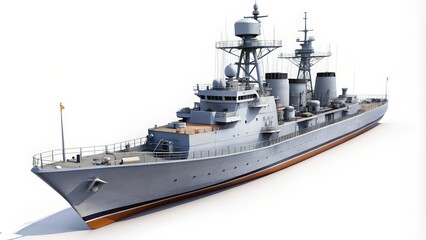 Military Warship Vessel rendering