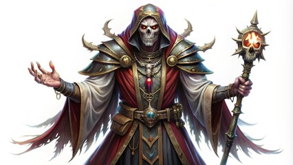 Skeletal Necromancer with Staff