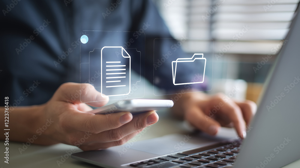 Poster Secure Your Data: Streamlined Mobile & Cloud Management. Advanced File Sharing for Seamless Document Transfers and Enhanced Digital Workflows. Effortless       