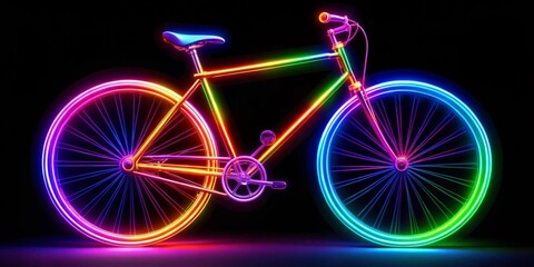 Fototapeta premium Rainbow Bicycle Illustration