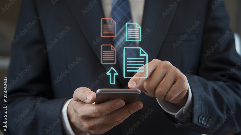 Poster Seamless Data Transfer: Cloud Computing, Mobile Solutions, Secure Backups, Optimized Workflow for Business and Technology. Modern Digital File Sharing,         