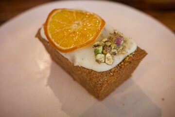 cake with orange and cream