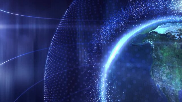 Visualization of the information technology sphere surrounding the Earth