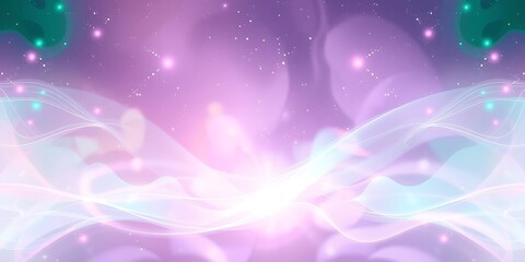 Obraz premium A smooth flow of light waves creates an abstract background with glowing lines of pink, purple, and blue