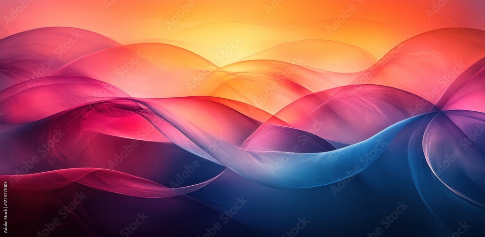 Poster abstract soft pastel gradient circles background ethereal light texture design