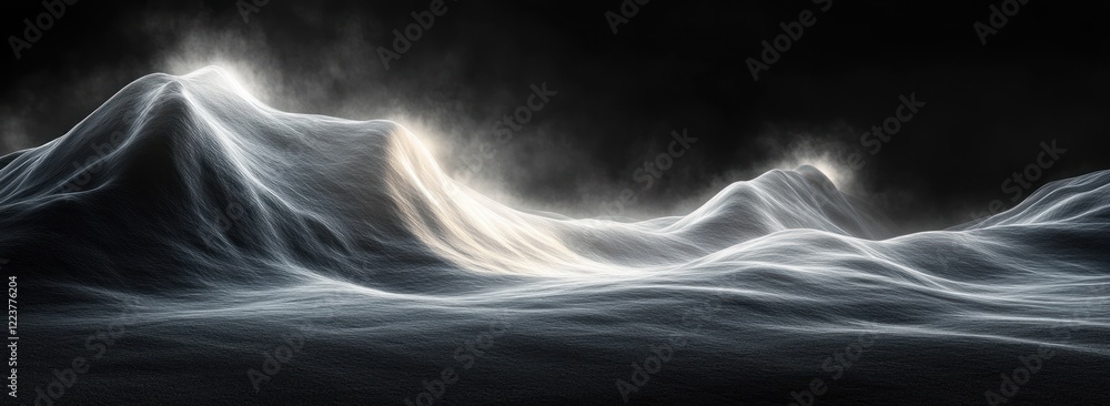 Poster black and white abstract gradient background textured noise dynamic design minimalist poster