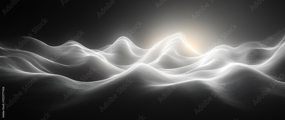 Poster black white abstract minimalist gradient noise texture graphic background design