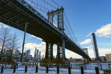 Obraz premium Manhattan bridge view from Dumbo Brooklyn.
