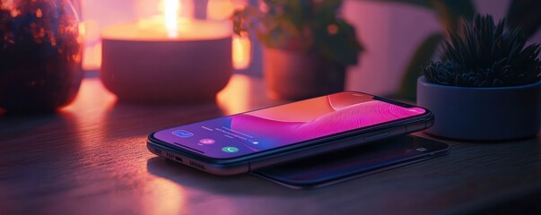 Visualization a smartphone completing a contactless payment, emphasizing the integration NFC technology in everyday life