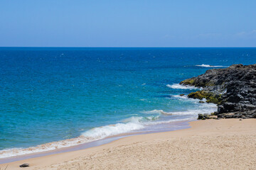 View of the beautiful Praia da Fonte do Boi, Rio Vermelho Salvador, Bahia, Brazil