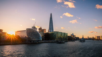 Sunset behind the Shard