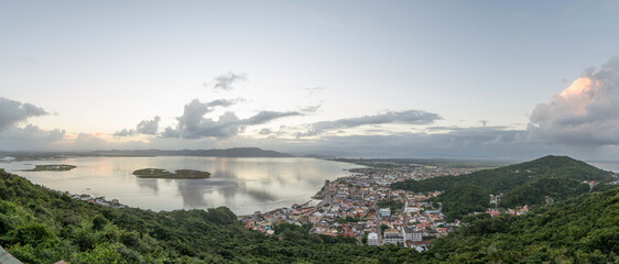 panoramic view of the city of laguna at sunset in santa catarina brazil  © Felipe