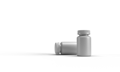 Bottle white color object mockup empty blank medicine health vitamin pharmacy advertisement marketing sale present bottle nad drug disease capsule supplement illness antibiotic therapy product dose 