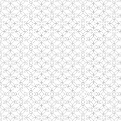 Black Outline Mandala Pattern. Simple Islamic Geometric Symmetrical with Circle and Flower Shape.