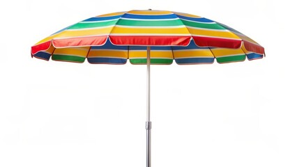 Obraz premium Colorful Striped Beach Umbrella