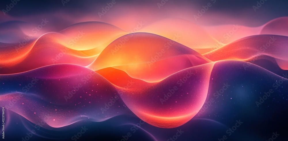 Poster abstract soft pastel gradient overlapping circles background light design