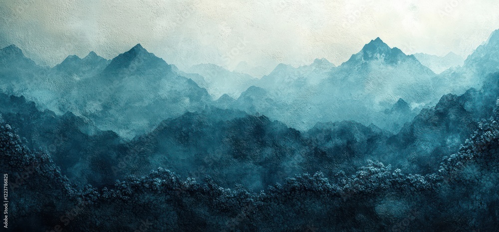 Poster blue gray gradient background textured abstract design soft noise brush stroke atmosphere