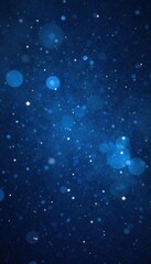 Fototapeta premium Dark blue night sky with glittering stars and sparkles in a bokeh effect, bokeh, sparkle