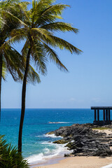 Beautiful landscape of Fonte do Boi beach in Salvador Bahia Brazil