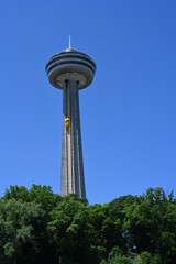 high tv tower against the sky,