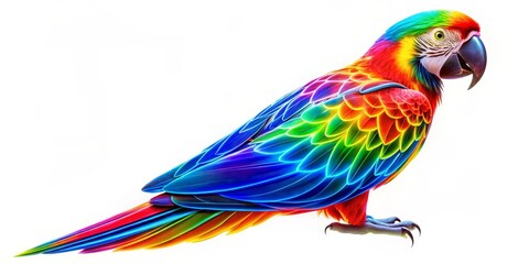 Fototapeta premium Vivid Rainbow Macaw Parrot