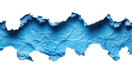 Abstract Blue Torn Paper: A dramatic, abstract image featuring a jagged, torn strip of vibrant blue paper, creating a sense of texture and movement.