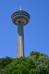 high tv tower against the sky,