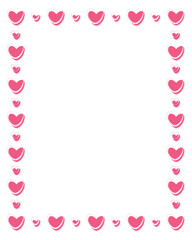 Frame from hearts. Celebration concept. Vector illustration.