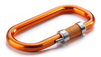 Orange Aluminum Carabiner with Screwgate