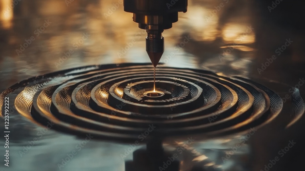 Poster a cnc plasma cutting machine creating precise patterns on a steel sheet.