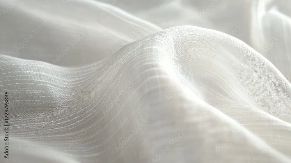 Poster luxury white fabric texture abstract background with soft drapery and gentle shadows