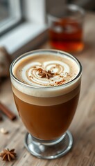 Warm Spiced Latte with Creamy Foam