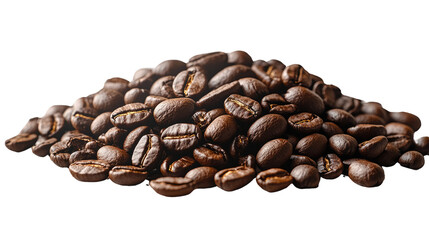 Obraz premium Roasted Coffee Beans: A close-up shot of dark, roasted coffee beans, capturing their rich, earthy aroma and hinting at the invigorating brew they promise. 