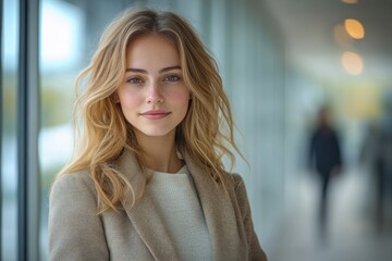 Confident Businesswoman in Office Smiling Professional Executive Manager Leader Portrait
