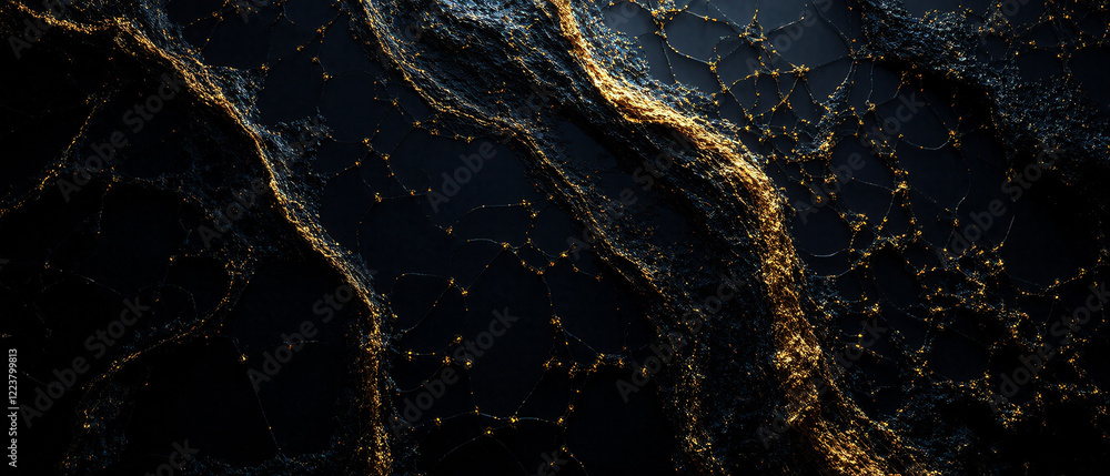 Poster seamless obsidian abstract communication with connecting dots and lines background.