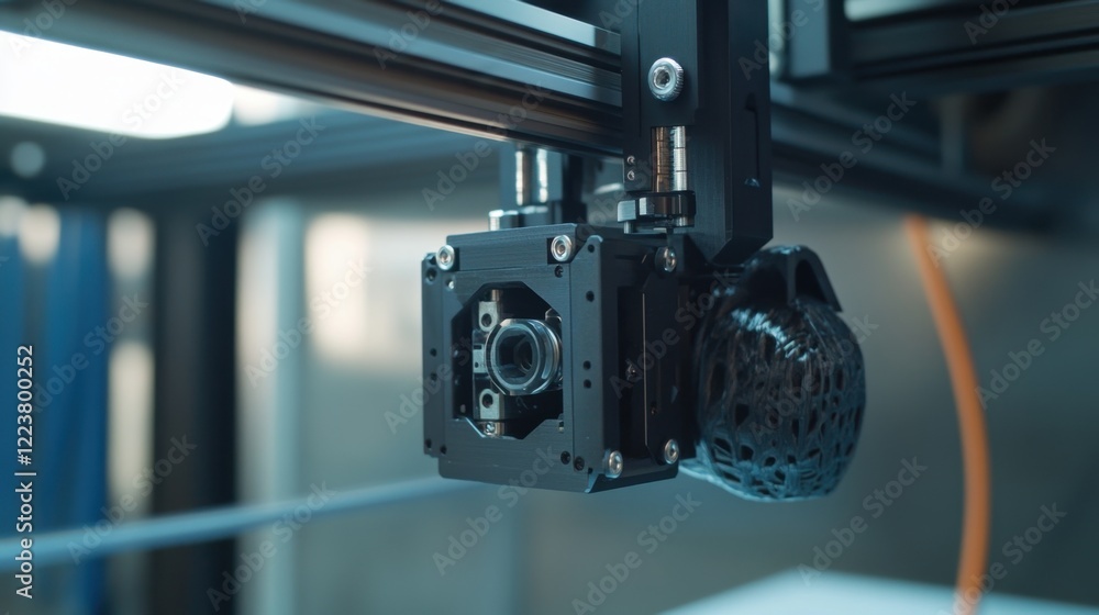 Poster a servo motor driving a precise x-y axis in an industrial d printer.
