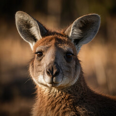 Obraz premium A majestic male kangaroo with a strong with muscular build