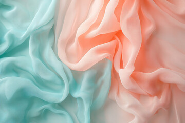 Obraz premium Soft, flowing fabric textures in pastel colors create an elegant background for design projects