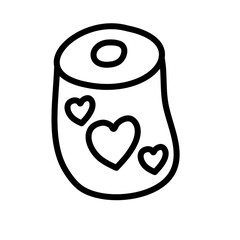 Valentine outline element icon cute 