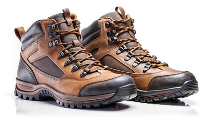 Brown Leather Hiking Boots