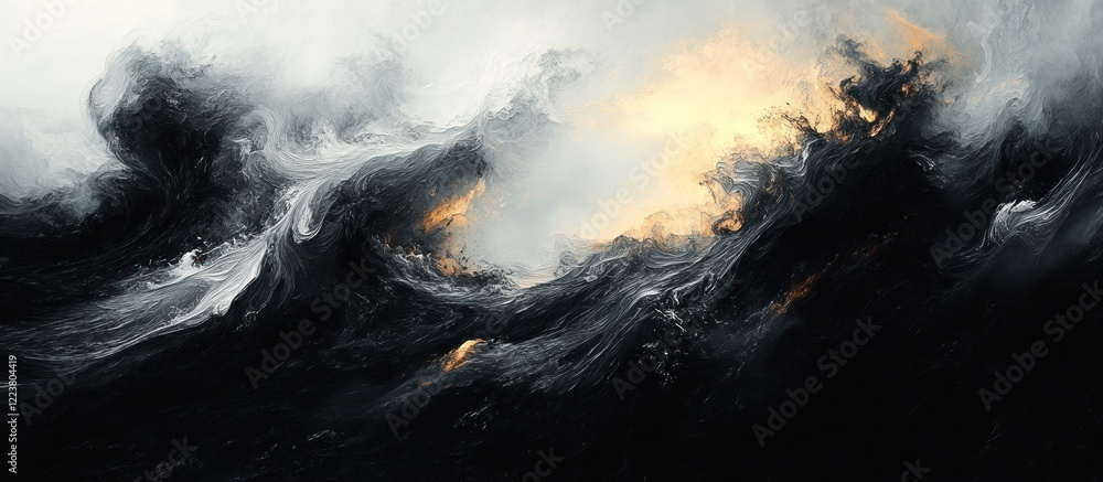 Poster abstract monochrome art design dynamic movement flow texture gradient black white noise grunge wallp