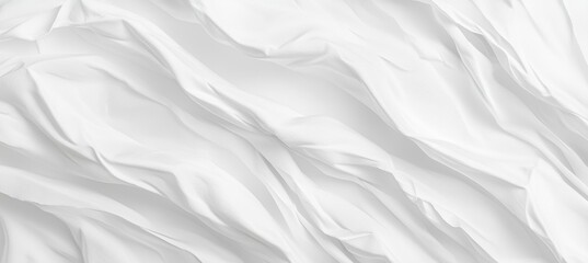 Obraz premium Smooth, elegant white silk or satin fabric creating a luxurious texture, perfect for wedding backgrounds, featuring soft waves and a clean, serene aesthetic