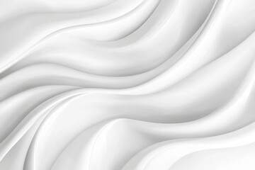 Fototapeta premium Smooth white waves flowing gracefully, creating an abstract and elegant design that enhances backgrounds and artistic compositions with a touch of modern luxury and beauty