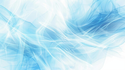 Soft blue abstract waves create serene and calming atmosphere, perfect for backgrounds or design elements. gentle flow and light transparency evoke sense of tranquility and peace
