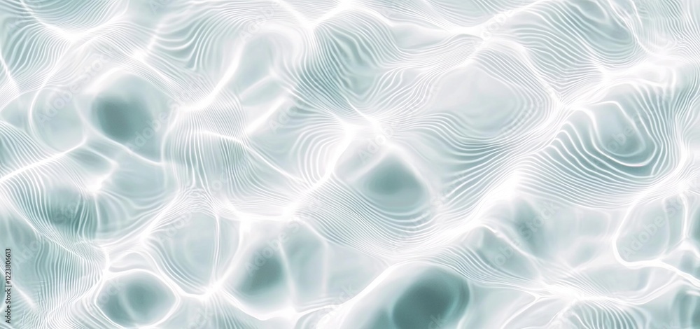 Poster intricate light patterns creating a mesmerizing abstract design on a water surface, offering a sooth