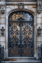 Exquisite Ornamental Gates Featuring Intricate Metalwork and Floral Motifs